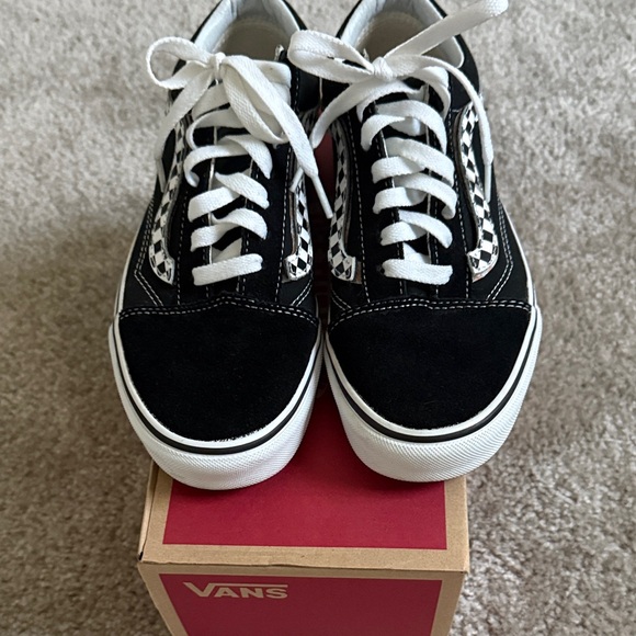 Vans Classic Black and White Checkered Shoes - Picture 1 of 7